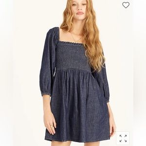NWT-J. Crew Smocked Bodice Denim Dress: New with Tags!